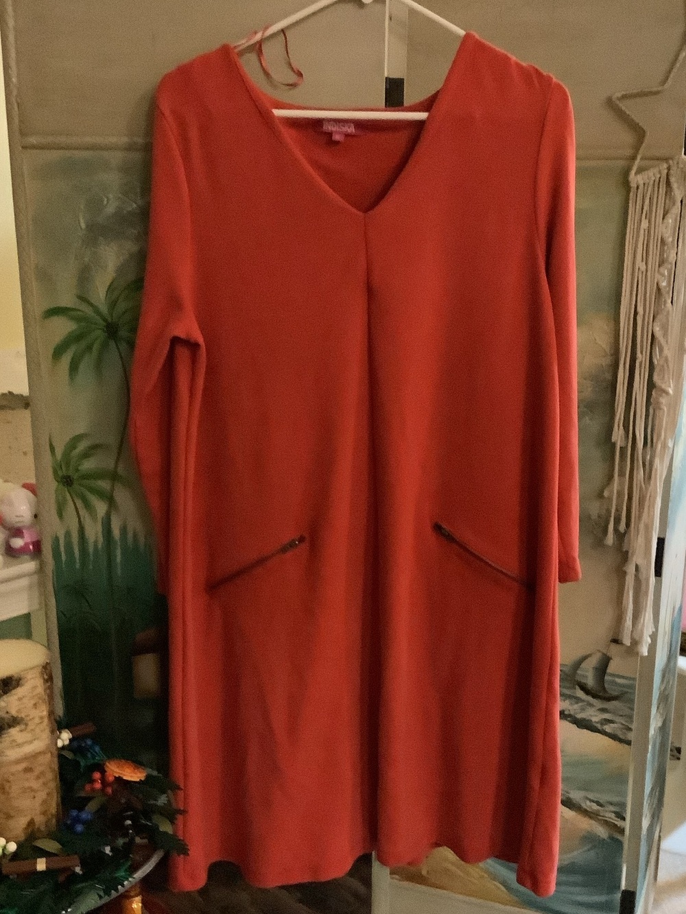 INDISKA Swedish brand minimalist orange dress XL